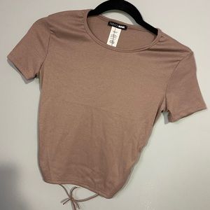 Fashion Nova Back Action Tie Crop Top